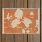 Abstract Minimal Flowers 4 Outdoor Rug Gallery Image 1