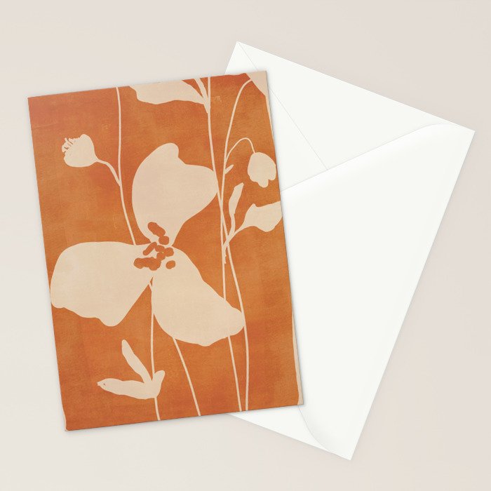 Abstract Minimal Flowers 4 Stationery Card Gallery Image 2