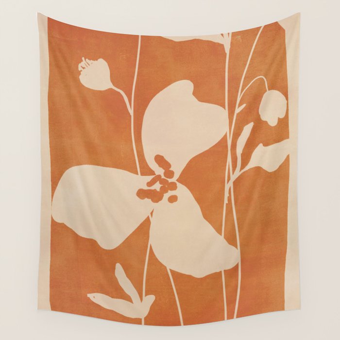 Abstract Minimal Flowers 4 Wall Tapestry Gallery Image 4
