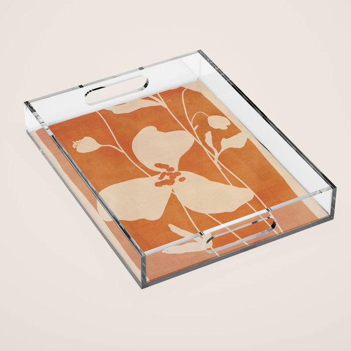 Abstract Minimal Flowers 4 Acrylic Tray Gallery Image 1