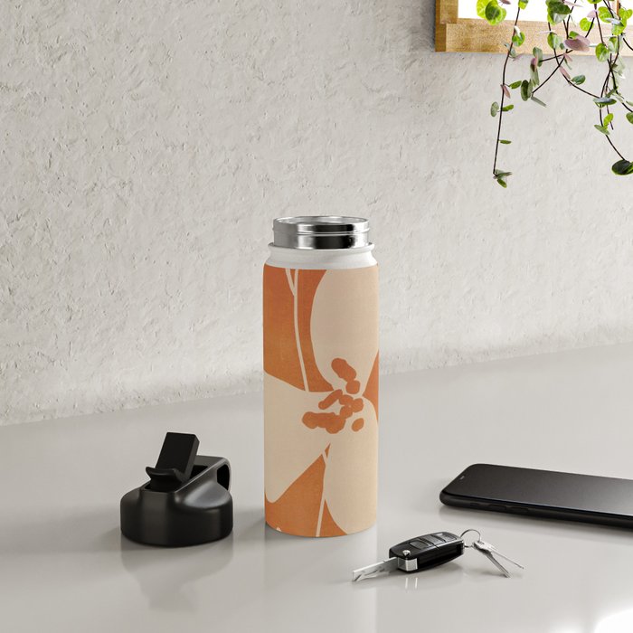 Abstract Minimal Flowers 4 Water Bottle Gallery Image 4