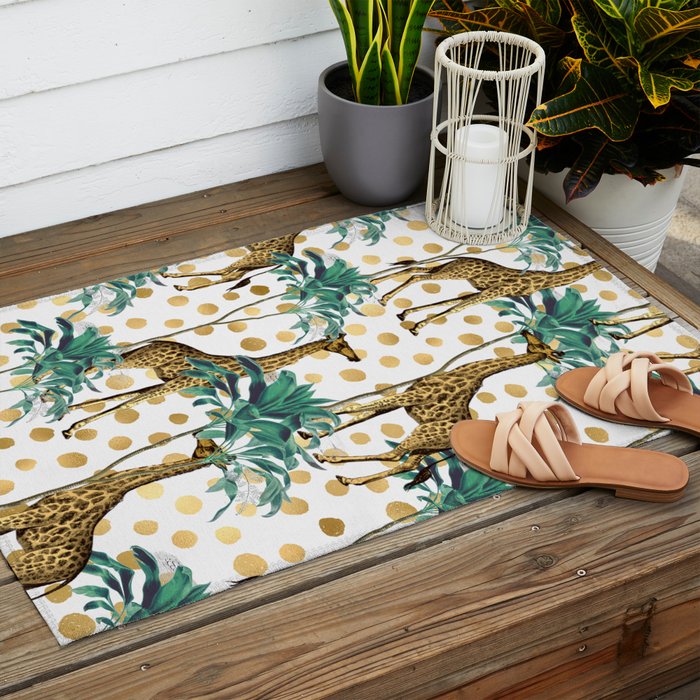 Giraffe Safari Outdoor Rug Gallery Image 2