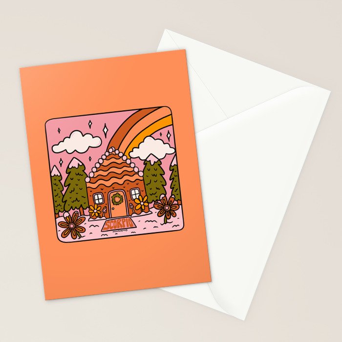 Scorpio Gingerbread House Stationery Card Gallery Image 2