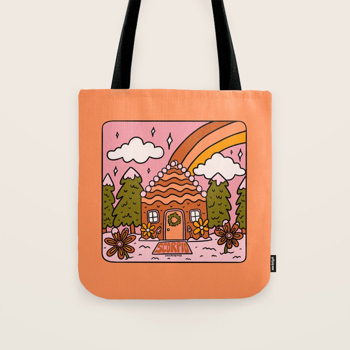 Scorpio Gingerbread House Tote Bag Gallery Image 1