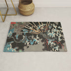 Japanese Dragon Woodblock Art Utagawa Yoshikazu Rug Gallery Image 1
