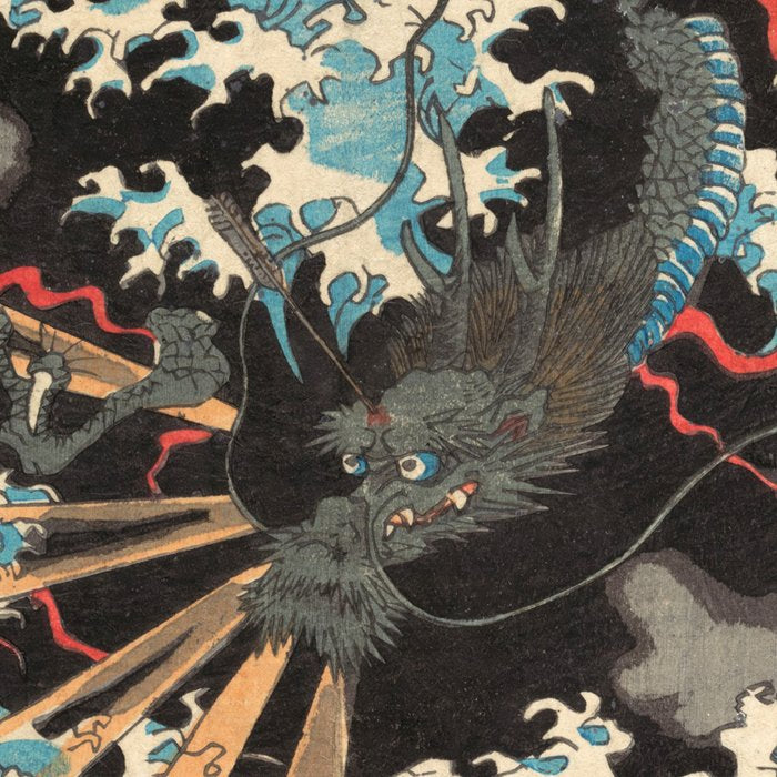 Japanese Dragon Woodblock Art Utagawa Yoshikazu Coffee Mug Gallery Image 2