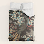 Japanese Dragon Woodblock Art Utagawa Yoshikazu Duvet Cover Gallery Image 6
