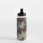 Japanese Dragon Woodblock Art Utagawa Yoshikazu Water Bottle Gallery Image 2