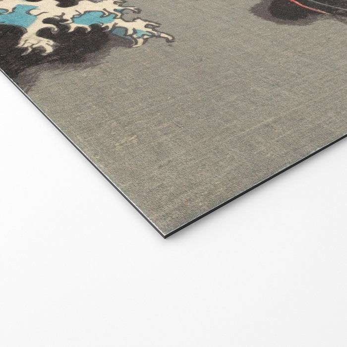 Japanese Dragon Woodblock Art Utagawa Yoshikazu Welcome Mat Gallery Image 2