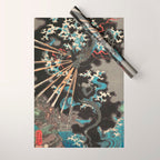 Japanese Dragon Woodblock Art Utagawa Yoshikazu Wrapping Paper Gallery Image 1