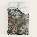 Japanese Dragon Woodblock Art Utagawa Yoshikazu Comforter Gallery Image 6