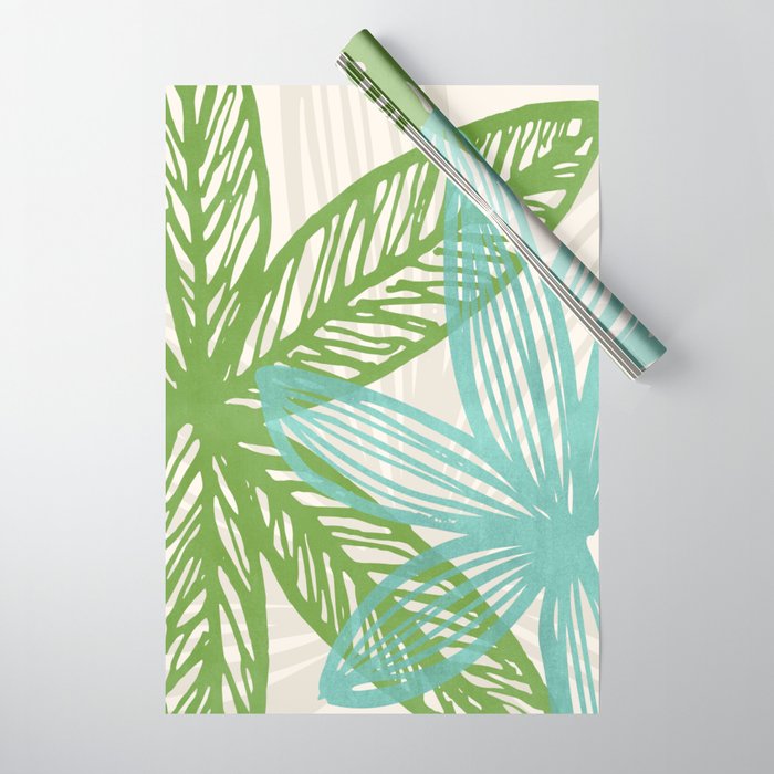 Abstract Coastal Flora Wrapping Paper Gallery Image 1