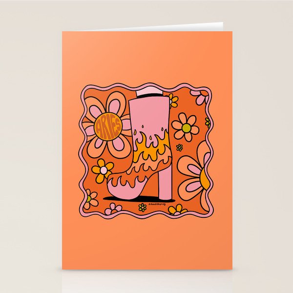 Aries Groovy Boot Stationery Card Gallery Image 2