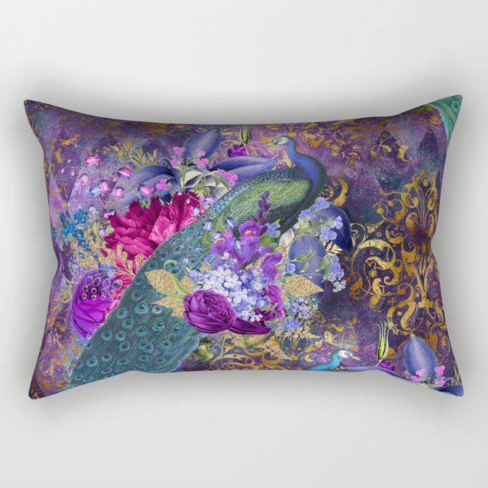 Feather Peacock 29 Rectangular Pillow Gallery Image 1