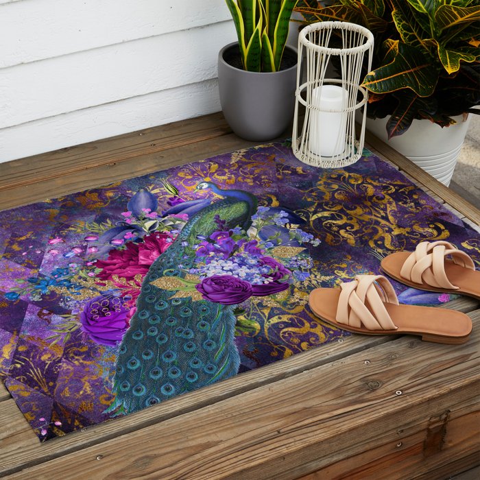 Feather Peacock 29 Outdoor Rug Gallery Image 2