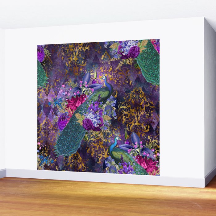 Feather Peacock 29 Wall Mural Gallery Image 2