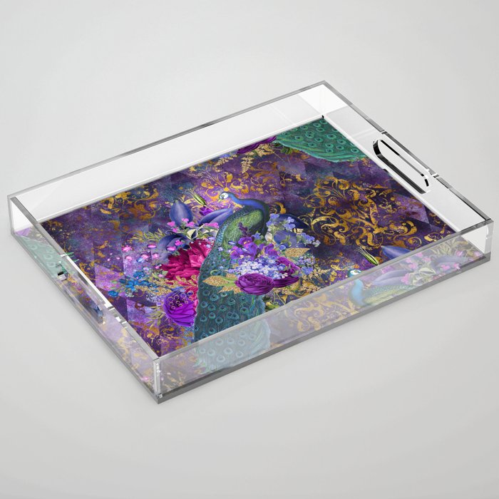 Feather Peacock 29 Acrylic Tray Gallery Image 1