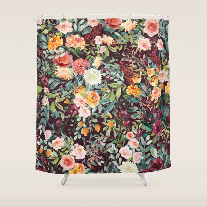 Fall Floral Shower Curtain Gallery Image 1