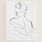 Woman-line art Jigsaw Puzzle Gallery Image 1