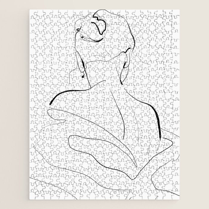 Woman-line art Jigsaw Puzzle Gallery Image 1
