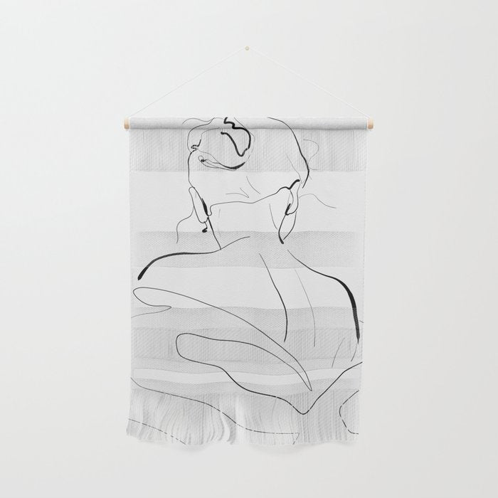 Woman-line art Wall Hanging Gallery Image 1