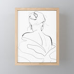 Woman-line art Mini Art Print Gallery Image 1
