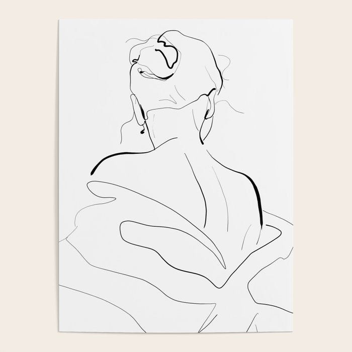 Woman-line art Poster Gallery Image 4