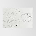 Woman-line art Rug Gallery Image 2