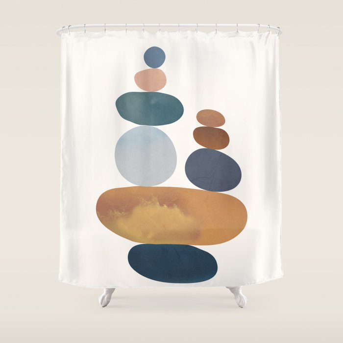 Balancing Stones 31 Shower Curtain Gallery Image 1