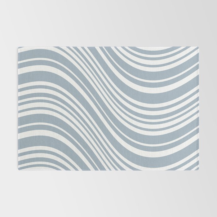 Wavy Stripes XXXVI - Natural Blue  Rug Gallery Image 2