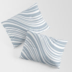 Wavy Stripes XXXVI - Natural Blue  Pillow Sham Gallery Image 3