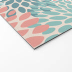 Modern Flowers Print, Coral, Pink and Teal Welcome Mat Gallery Image 2