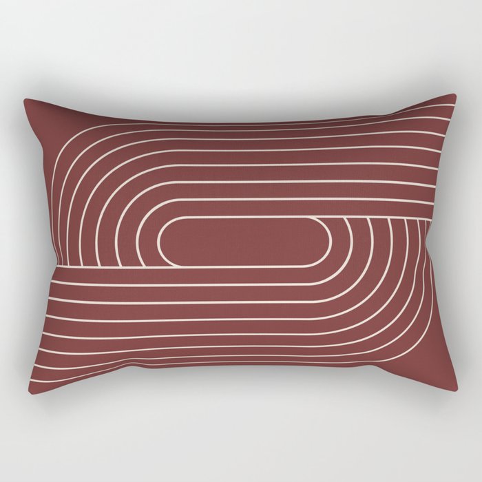 Oval Lines Abstract X Rectangular Pillow Gallery Image 1