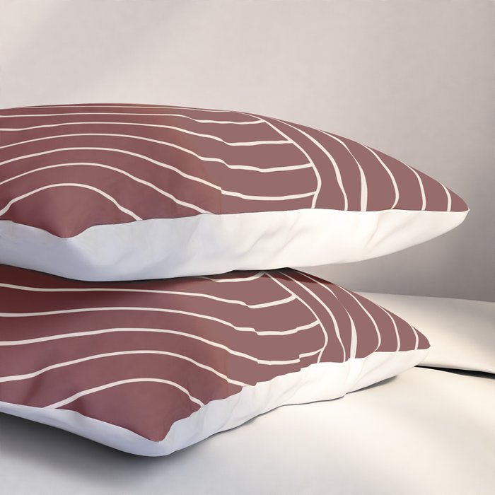 Oval Lines Abstract X Pillow Sham Gallery Image 3