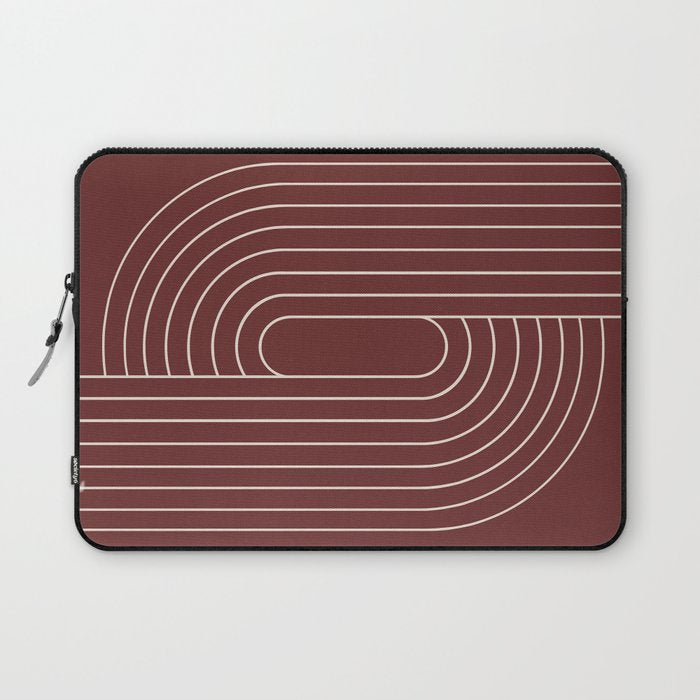 Oval Lines Abstract X Laptop Sleeve Gallery Image 1