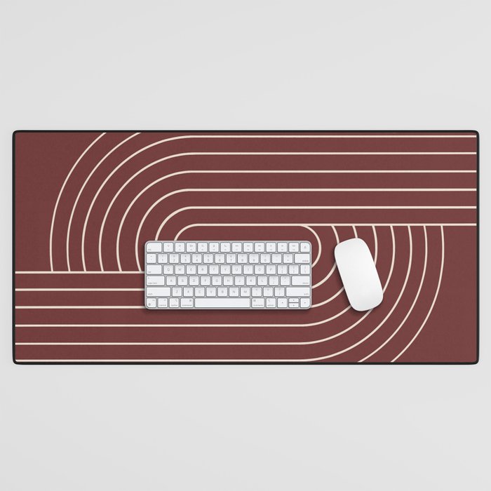 Oval Lines Abstract X Desk Mat Gallery Image 1