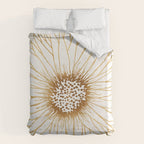 Gold Sunflower Drawing Duvet Cover Gallery Image 6