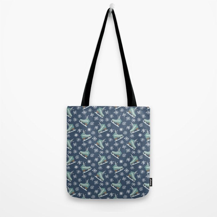 Snowy Ice Skates Tote Bag Gallery Image 2