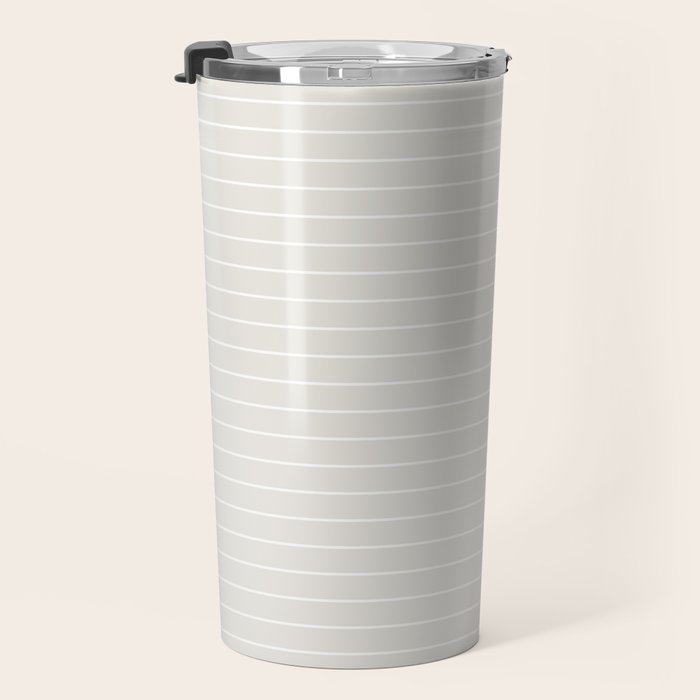 Minimal Arch II Natural Off White Modern Geometric Lines Travel Mug Gallery Image 3