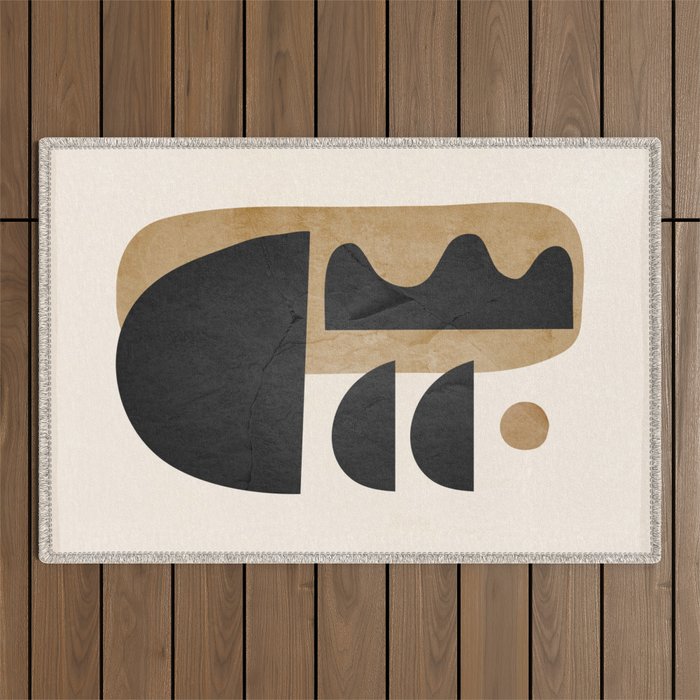 Modern Abstract Minimal Shapes 218 Outdoor Rug Gallery Image 1