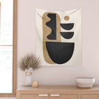 Modern Abstract Minimal Shapes 218 Wall Tapestry Gallery Image 2
