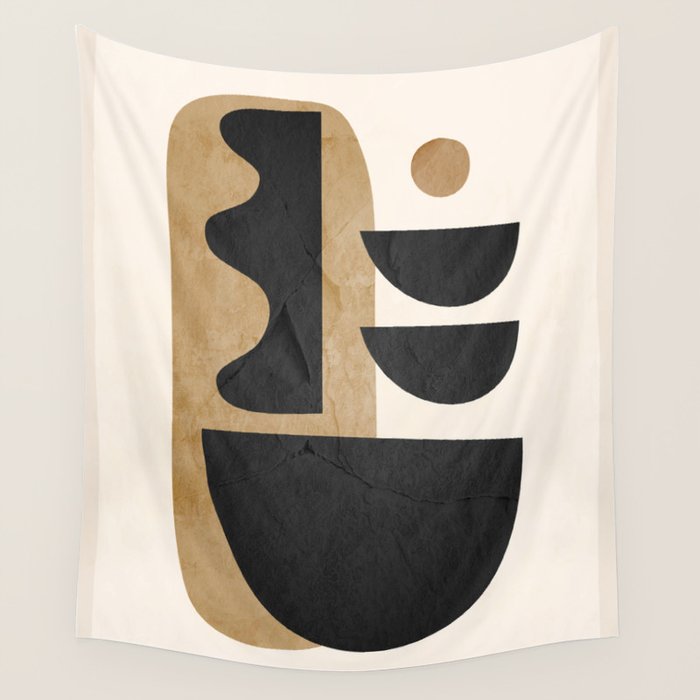 Modern Abstract Minimal Shapes 218 Wall Tapestry Gallery Image 1