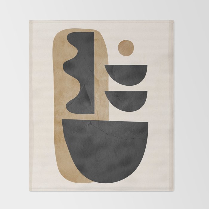 Modern Abstract Minimal Shapes 218 Throw Blanket Gallery Image 2