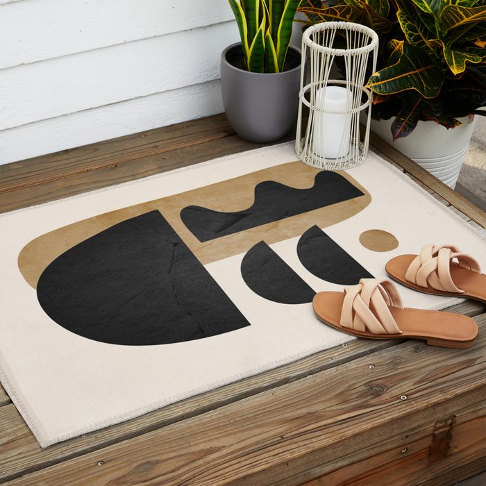Modern Abstract Minimal Shapes 218 Outdoor Rug Gallery Image 2
