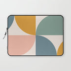 Bauhaus Mid Century Modern Geometric II Natural Pastel Laptop Sleeve Gallery Image 1