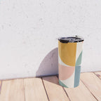 Bauhaus Mid Century Modern Geometric II Natural Pastel Travel Mug Gallery Image 4