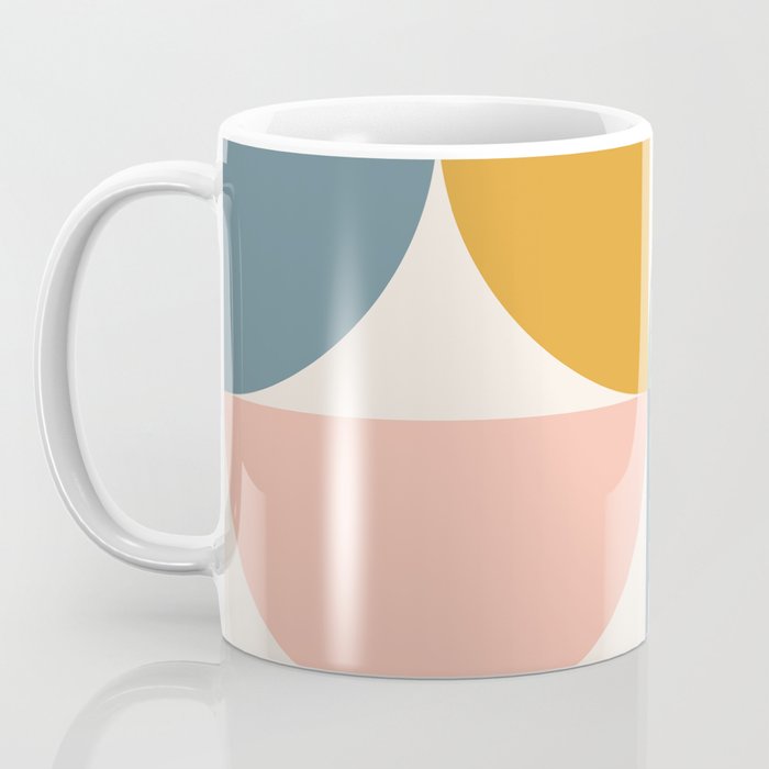 Bauhaus Mid Century Modern Geometric II Natural Pastel Coffee Mug Gallery Image 3
