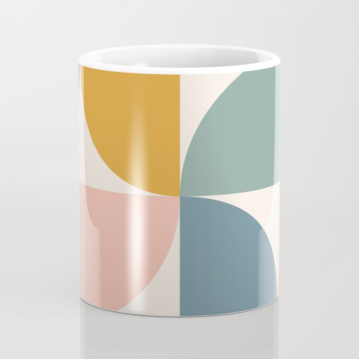 Bauhaus Mid Century Modern Geometric II Natural Pastel Coffee Mug Gallery Image 4