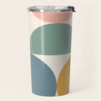 Bauhaus Mid Century Modern Geometric II Natural Pastel Travel Mug Gallery Image 2