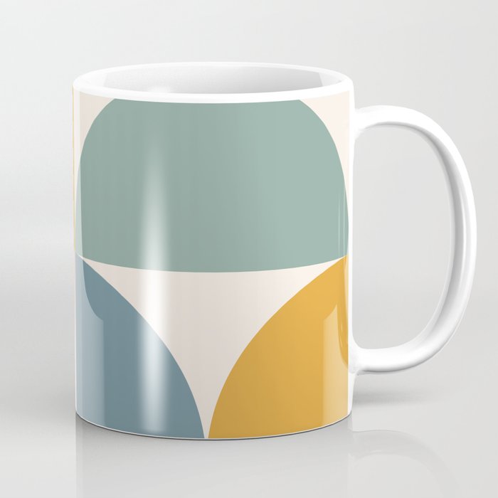 Bauhaus Mid Century Modern Geometric II Natural Pastel Coffee Mug Gallery Image 1